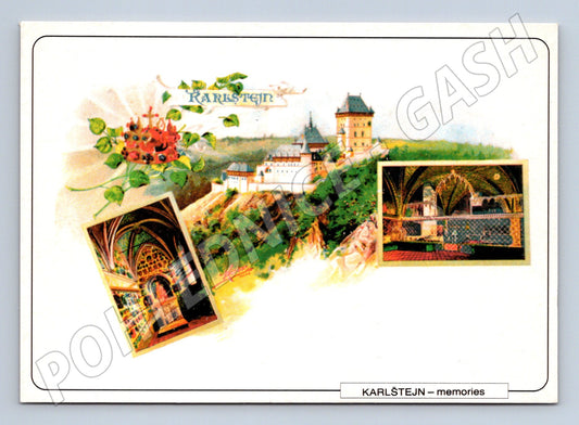 Pohlednice Karlštejn památky interiéry vícepohled nepsaná (M8443)