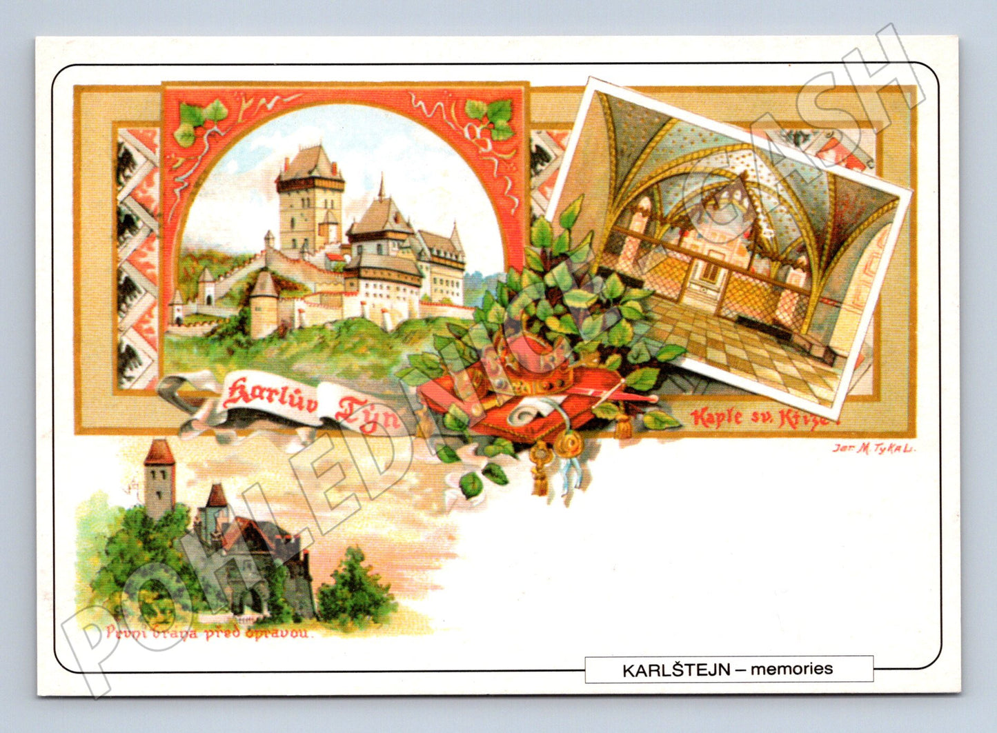 Pohlednice Karlštejn historický hrad čistá nepoužitá (M8444)