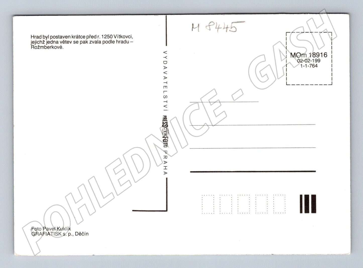 Pohlednice Hrad Rožmberk interiéry a exteriér Jižní Čechy (M8445)