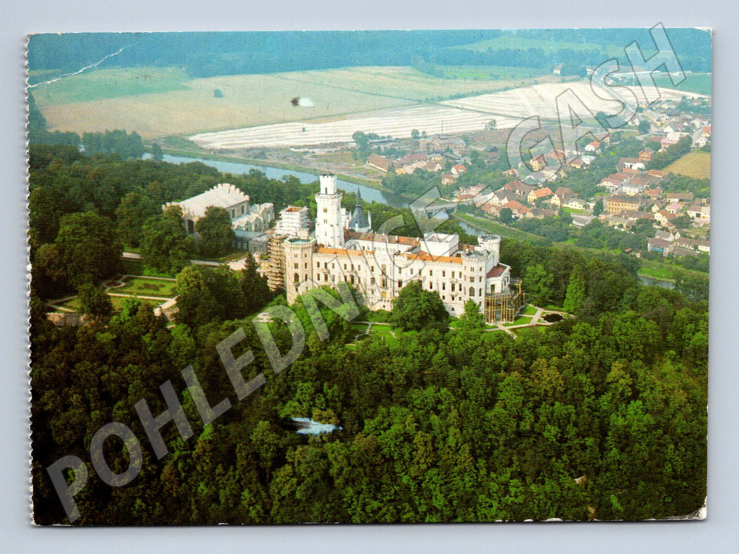 Pohlednice Hluboká státní zámek letecký pohled ČR (M8447)