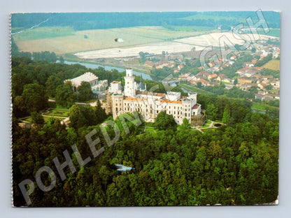 Pohlednice Hluboká státní zámek letecký pohled ČR (M8447)