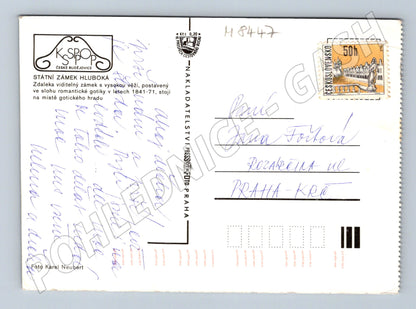 Pohlednice Hluboká státní zámek letecký pohled ČR (M8447)