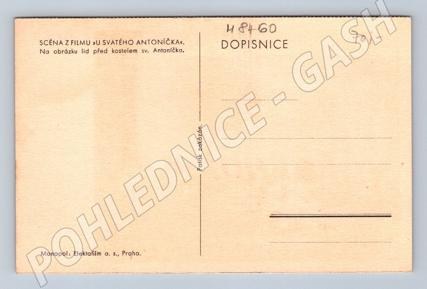 Pohlednice Film U Svatého Antoníčka kroje před kostelem (M8460)
