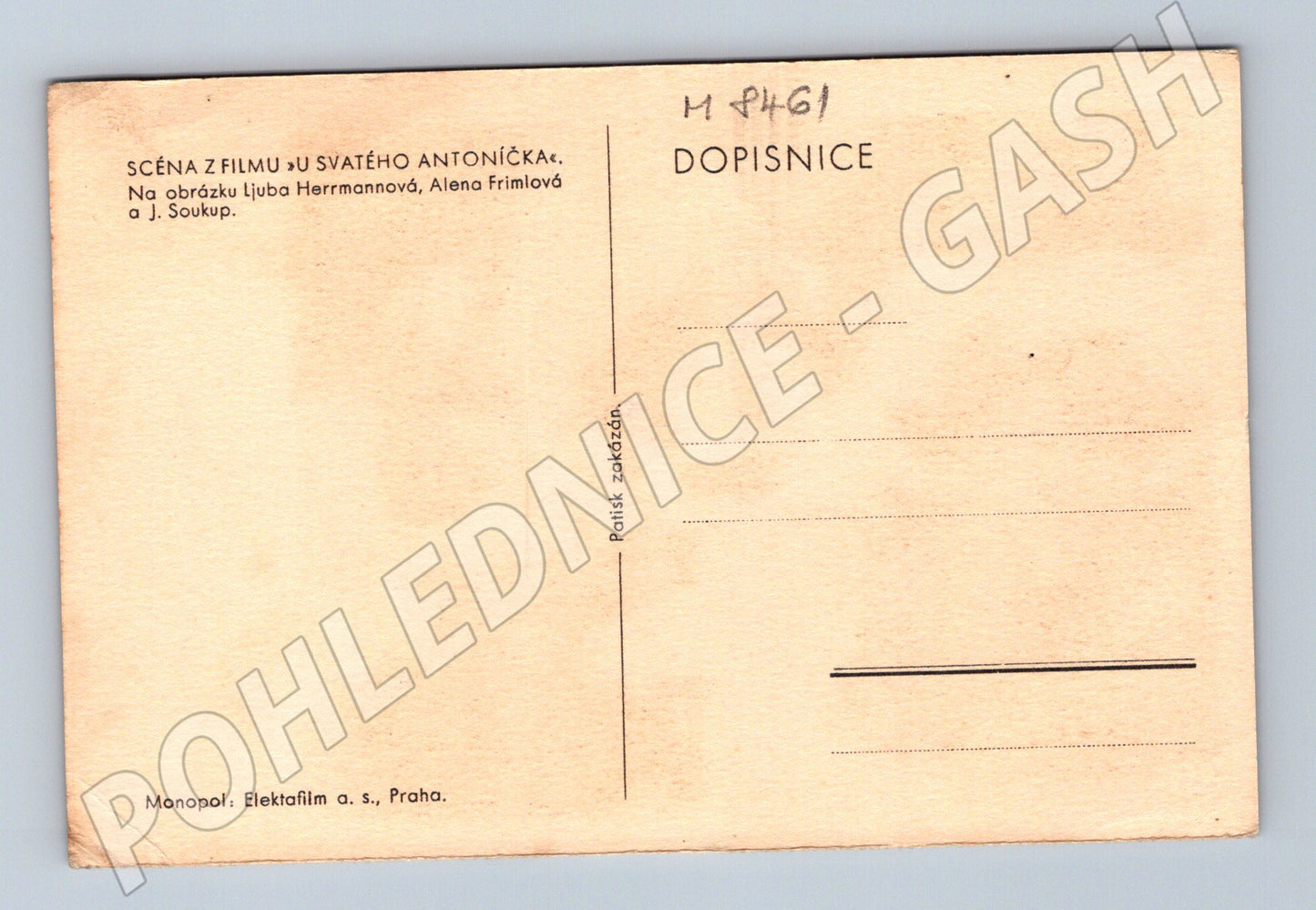 Pohlednice U Svatého Antoníčka kroje Elektafilm etnografie (M8461)