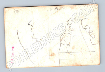 Pohlednice Dívka v kroji 1941 etnografická pohlednice (M8467)