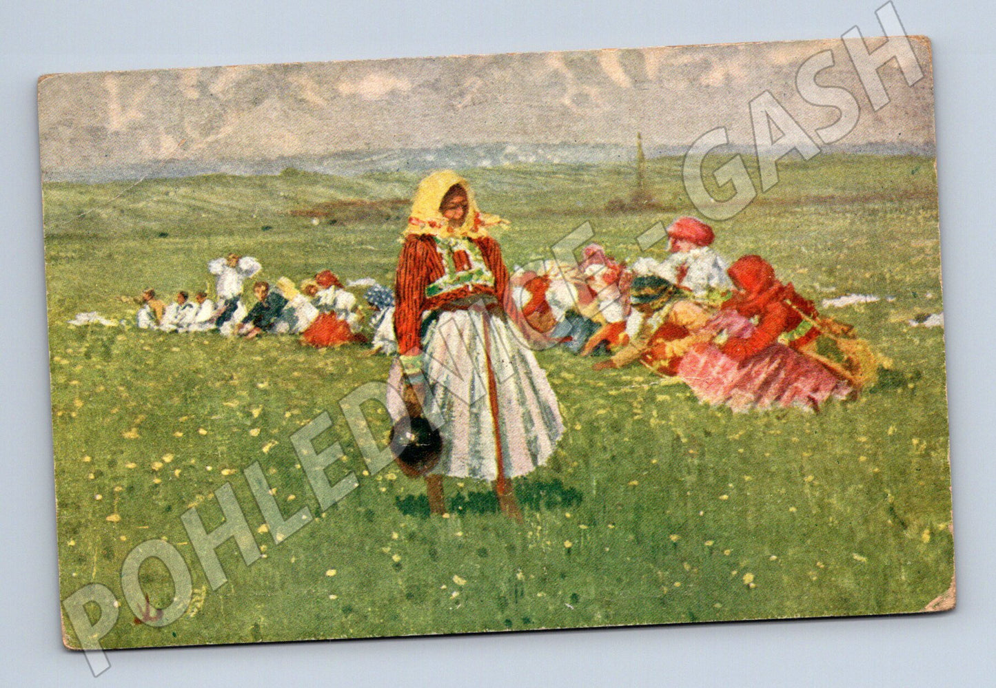 Pohlednice Joža Uprka Plečky stará etnografická pohlednice (M8470)