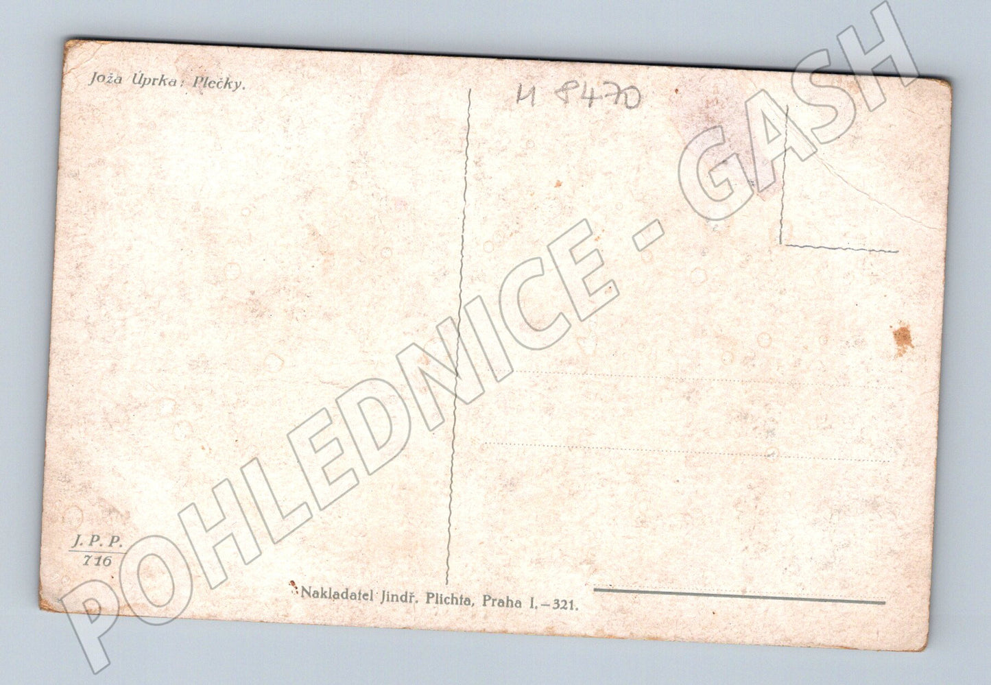 Pohlednice Joža Uprka Plečky stará etnografická pohlednice (M8470)