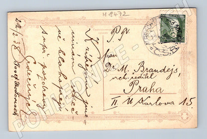 Pohlednice Slovácká píseň dívka v kroji J Štursa (M8472)