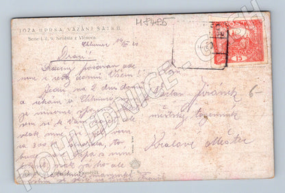 Pohlednice Joža Uprka Nevěsta z Vlčnova etnografie folk (M8485)