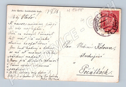 Pohlednice Lanštorfské hody Joža Uprka 1915 etnografie (M8488)