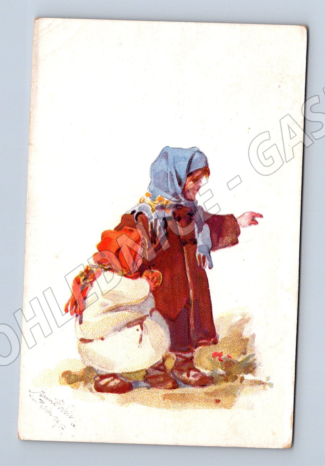 Pohlednice Etnografická pohlednice kroj polní pošta 1918 (M8489)