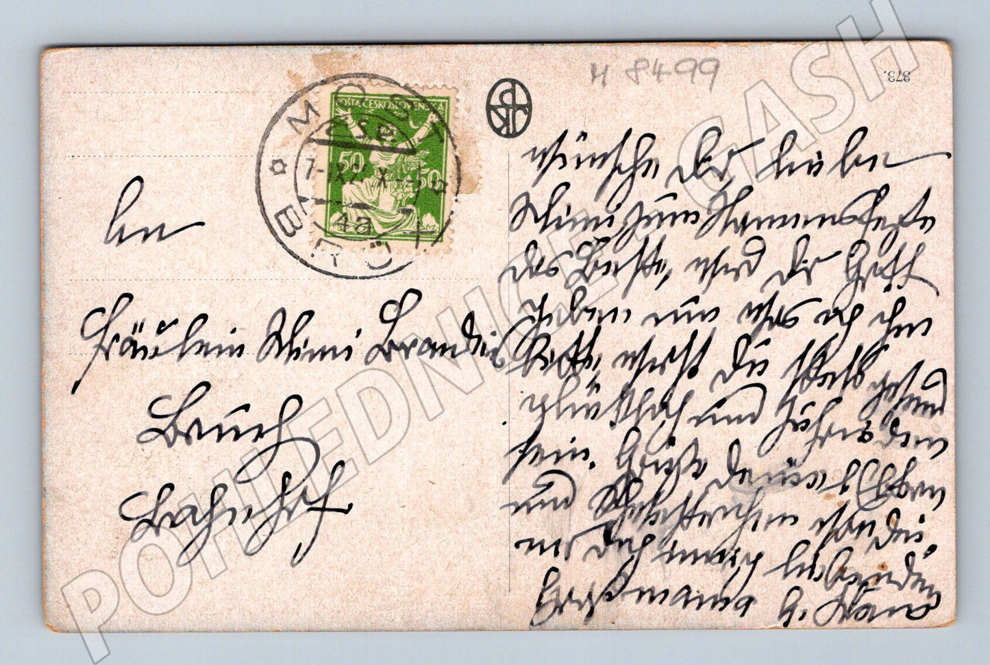 Pohlednice Žena v kroji etnografický motiv poštovní průchod (M8499)