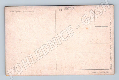 Pohlednice Joža Uprka Na hřbitově kroje etnografická (M8503)