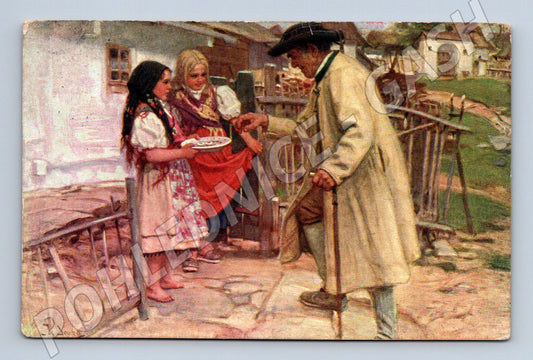 Pohlednice Velikonoční Chodsko tradice J Douba etnografie (M8504)