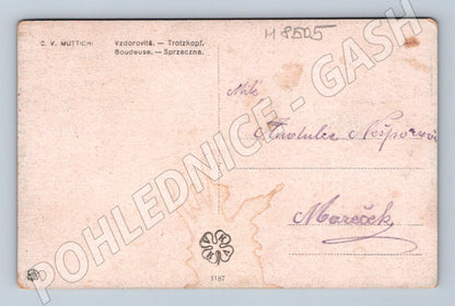 Pohlednice E V Muttich Vzdorovitá český kroj etnografie (M8505)