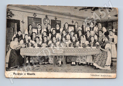 Pozdrav z Klenče krajkářské sdružení etnografie (M8509)