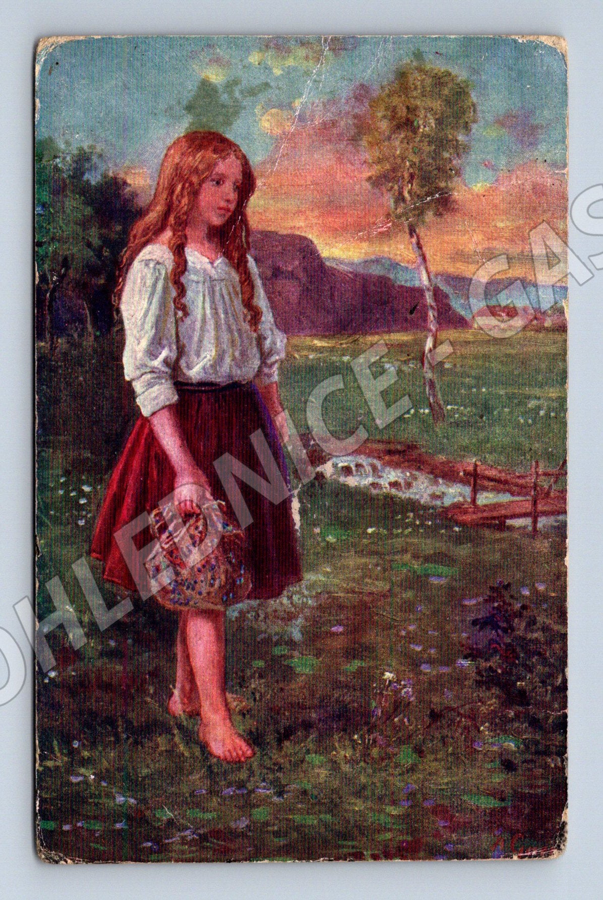 Mignon A. Gareis stará adresovaná pohlednice (M8510)