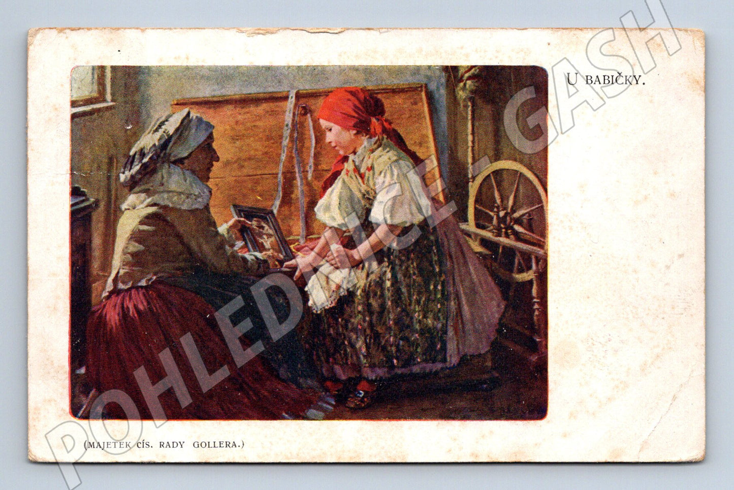 U babičky český folklór Špillar pohlednice (M8516)