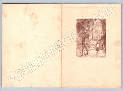 Vánoční pohlednice ČSR Otto Veselý malý formát (M8519)