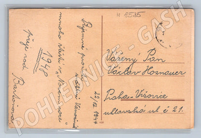 Vánoční malovaný motiv ČR 1947 malý formát (M8535)