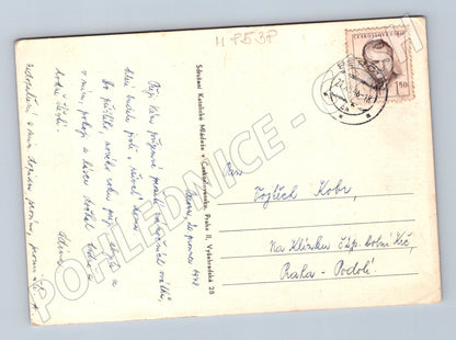 Tři králové 1949 česká pohlednice (M8538)