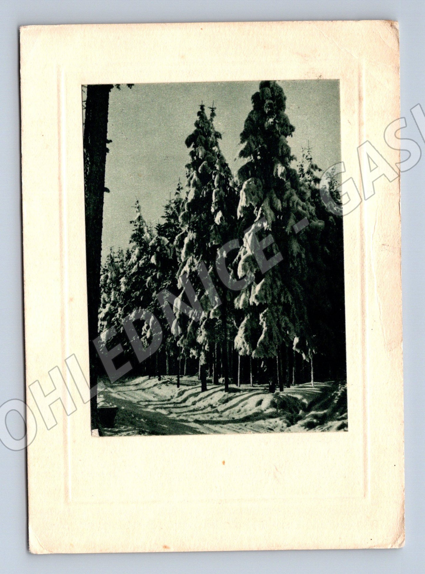 Zimní krajina ČSR 1945 malý formát (M8541)