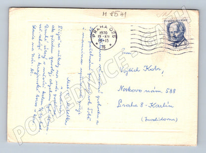 Zimní krajina ČSR 1945 malý formát (M8541)