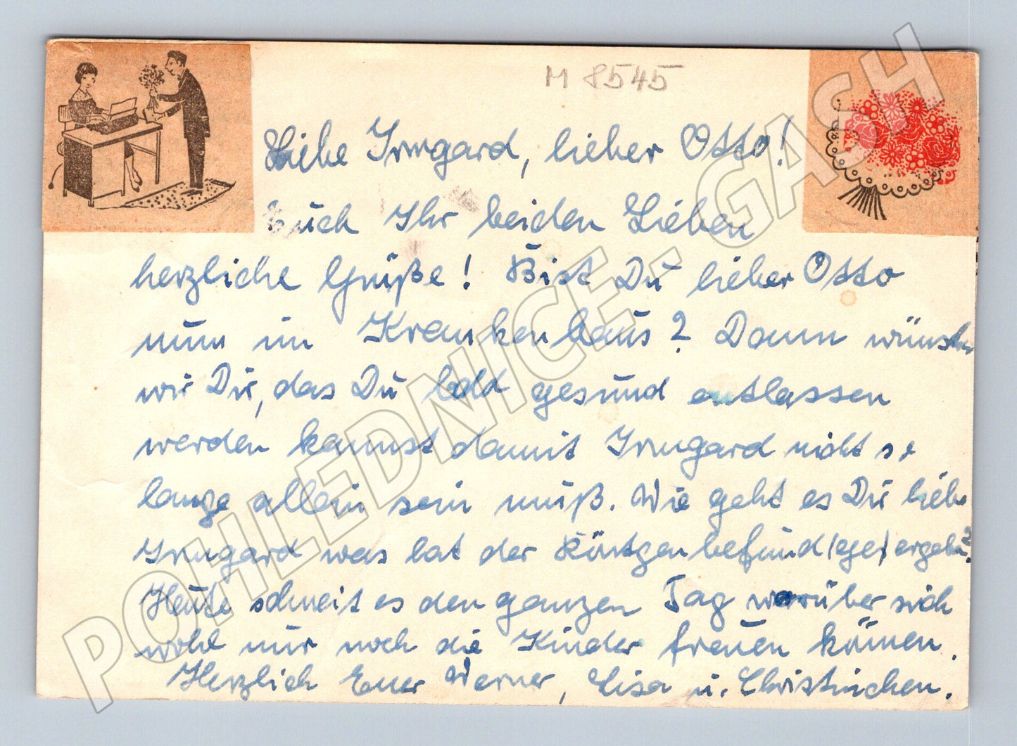 Dítě na lyžích zimní sporty pohlednice (M8545)