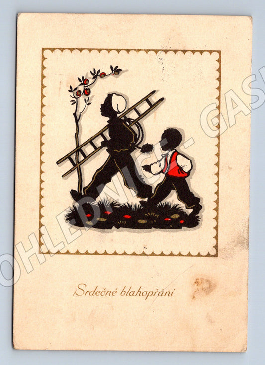 Protektorátní kominík blahopřání Praha (M8551)