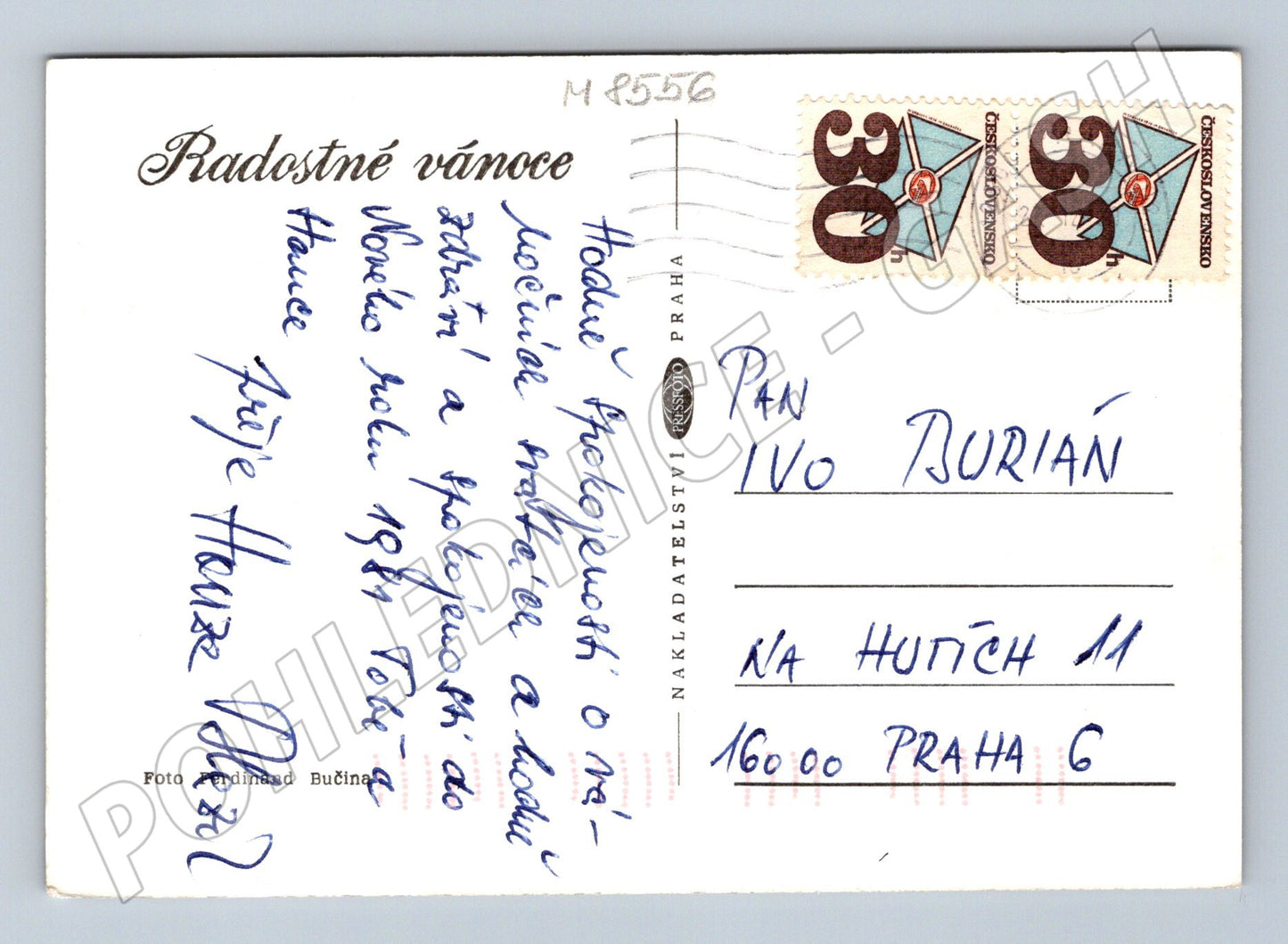 České malířství ručně psaná pohlednice 1981 (M8556)