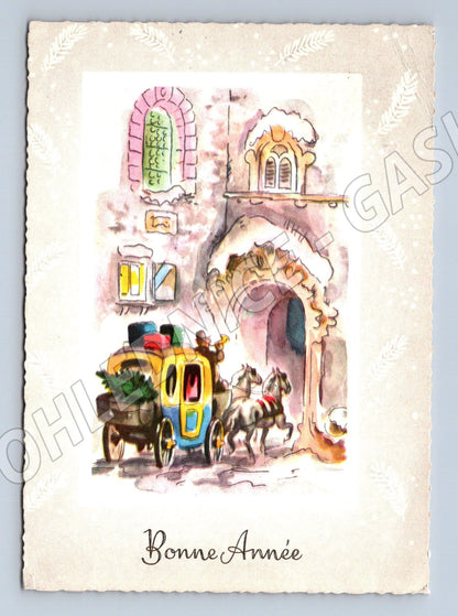 Bonne Année kočár Francie 1957 Praha (M8557)