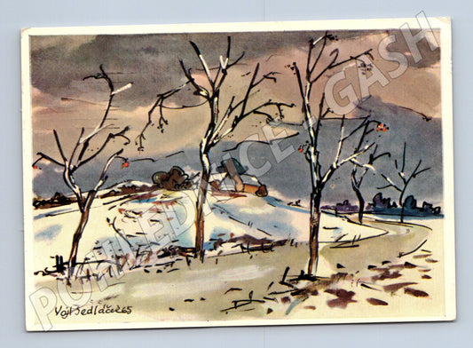 Zima V. Sedláček 1966 kolorovaná prošlá (M8563)
