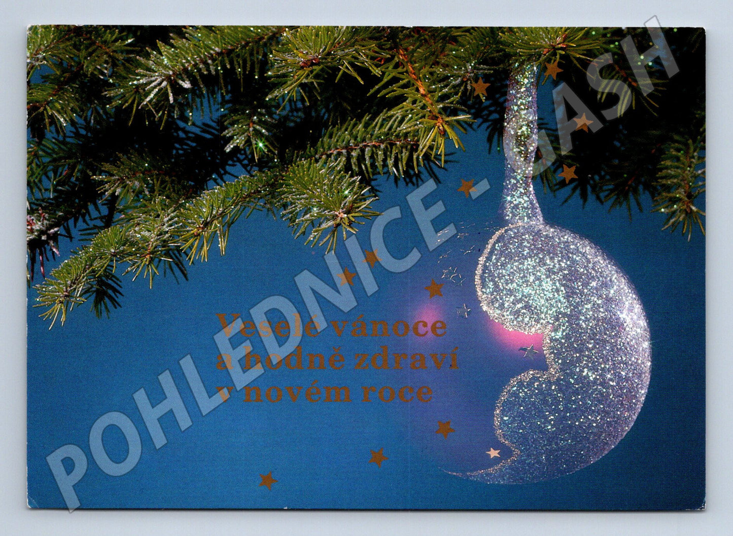 Vánoční ČR 1993 ozdoba a smrková větev (M8566)