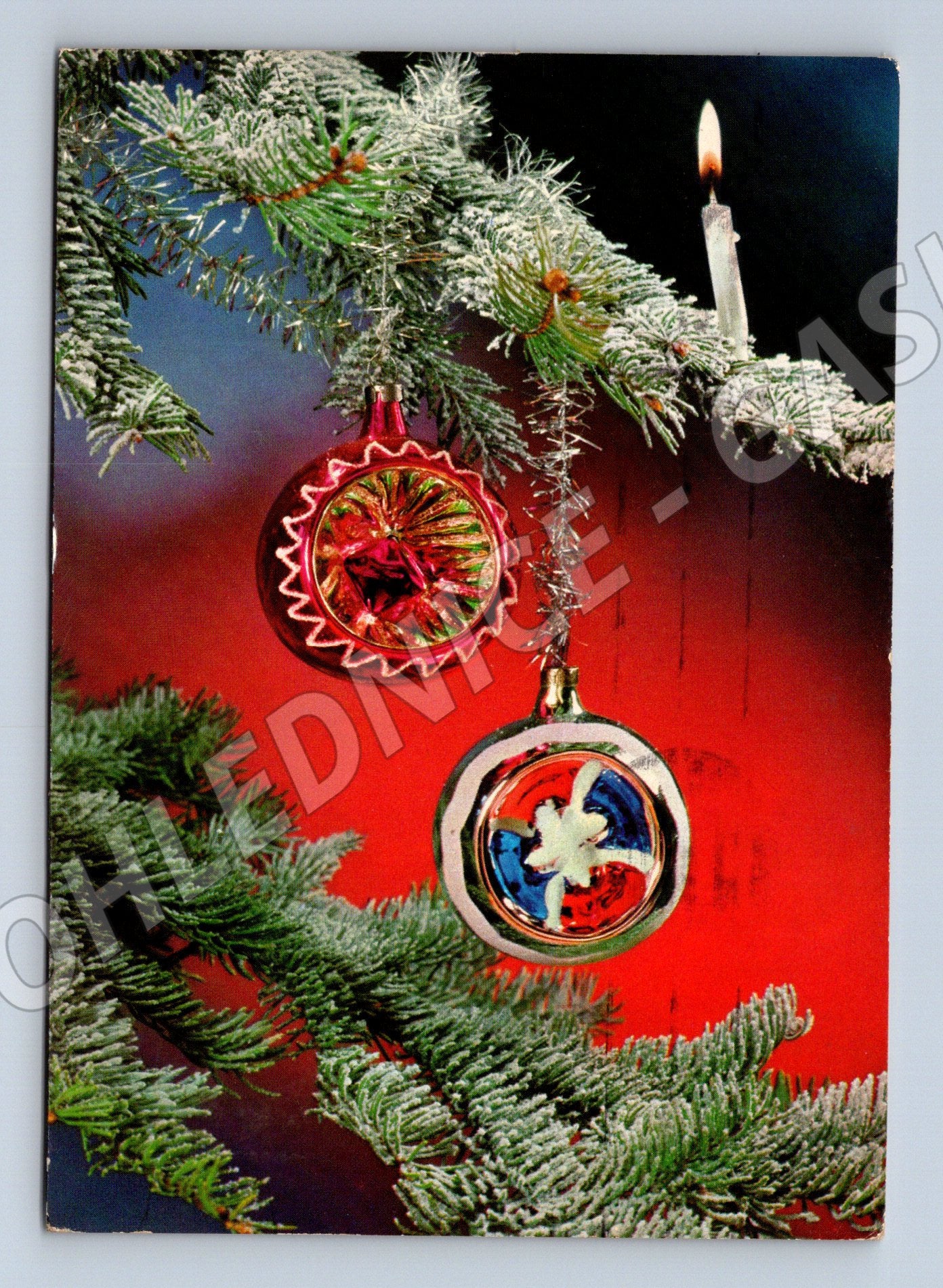 Vánoční ČSSR 1973 přání se známkou (M8574)