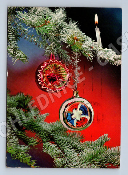 Vánoční ČSSR 1973 přání se známkou (M8574)