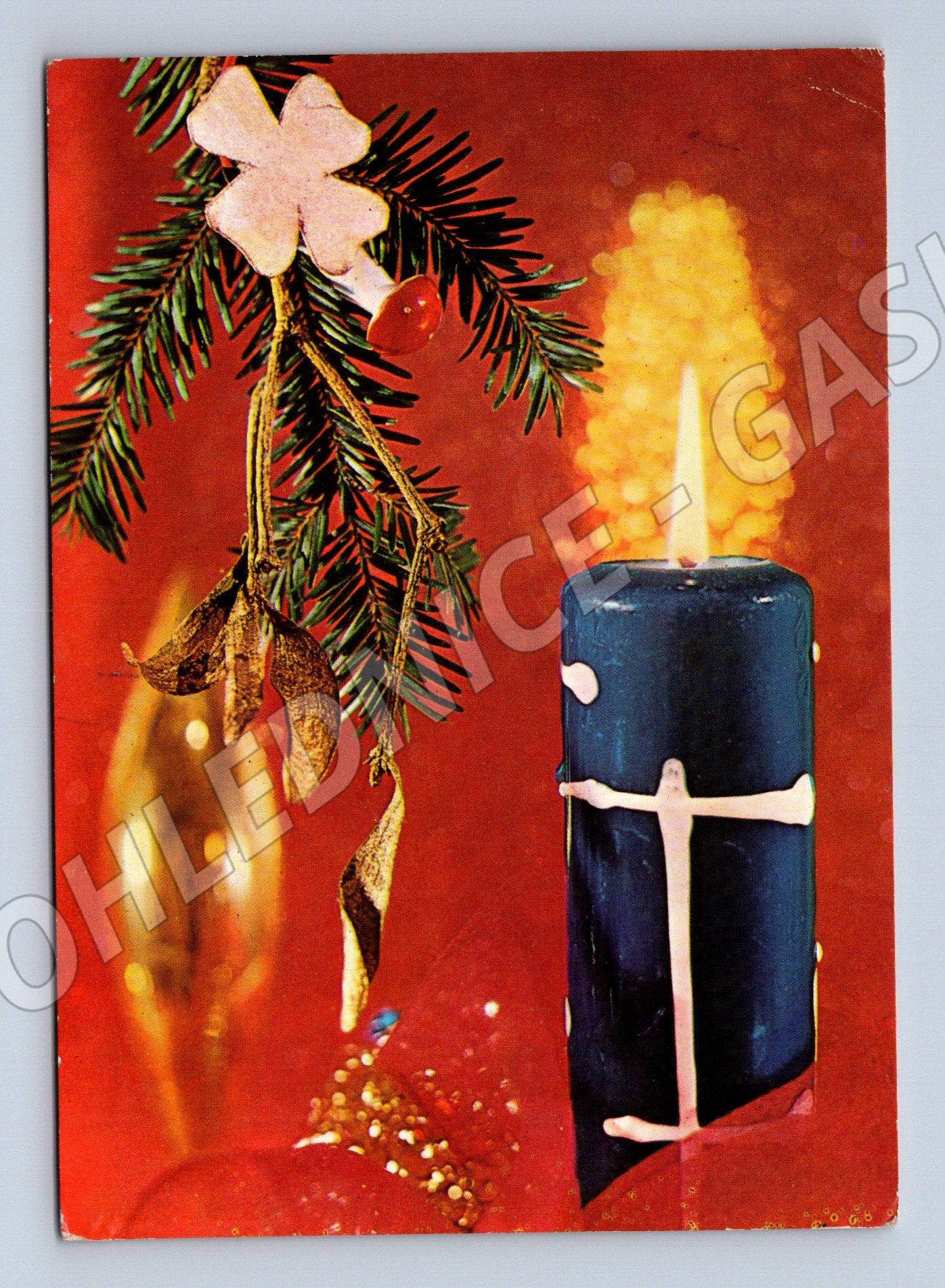 Vánoční ČSSR 1972 svíčka malý formát (M8575)