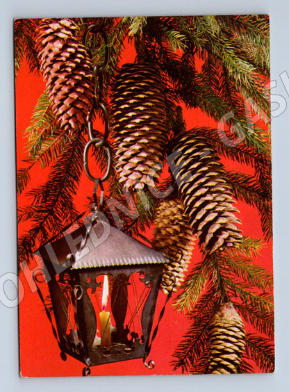 Vánoční jehličí a lampa Orbis 1972 (M8581)