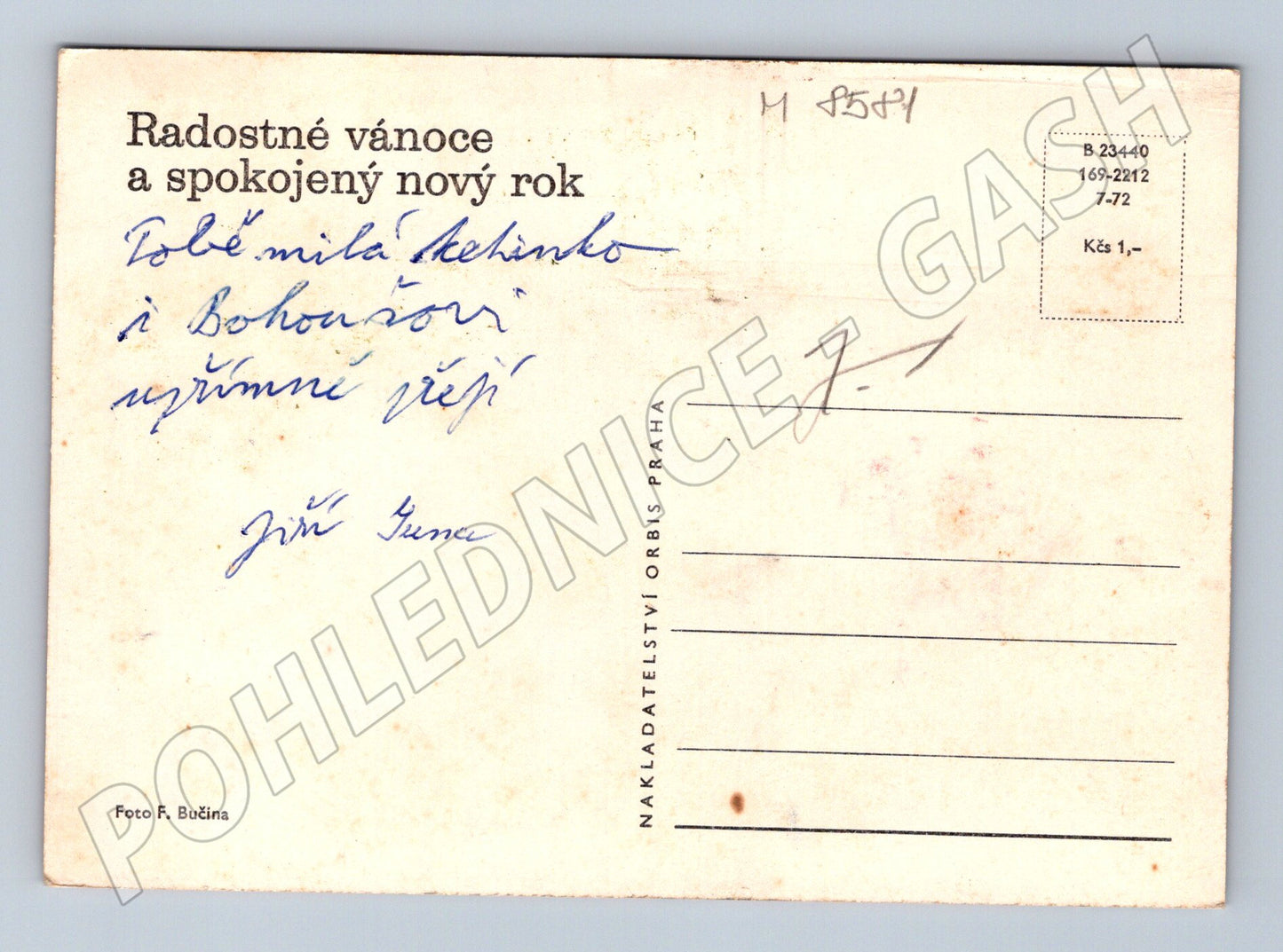 Vánoční jehličí a lampa Orbis 1972 (M8581)