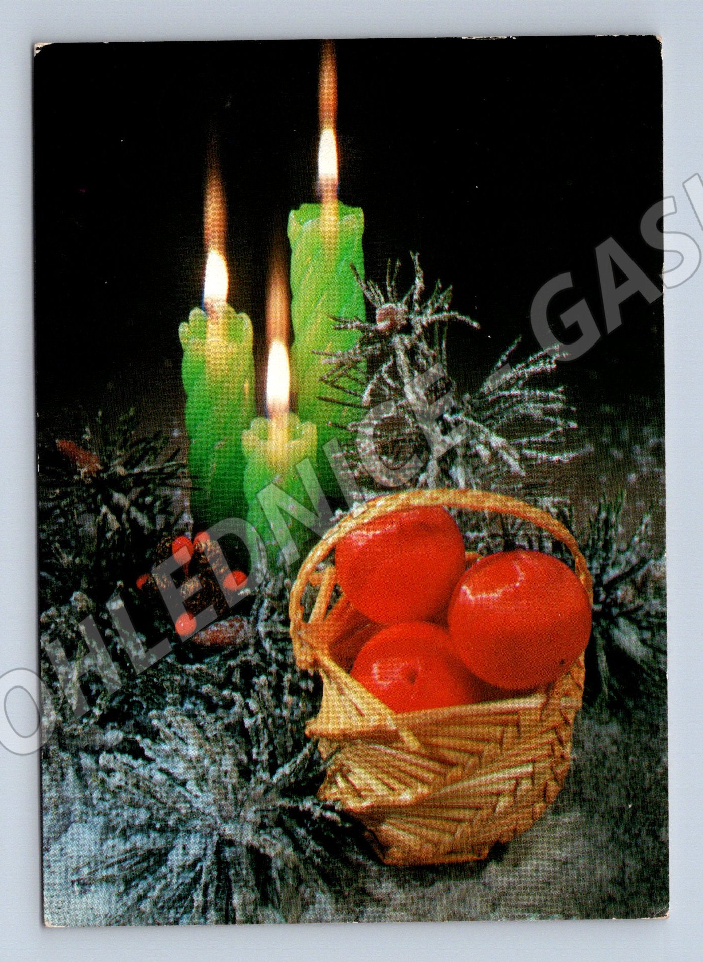 Vánoční Československo 1987 svíčky jablíčka (M8586)