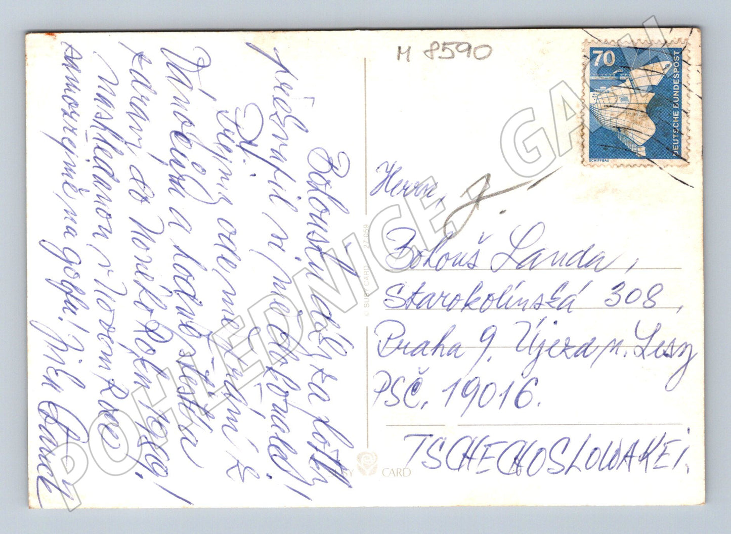 Vánoční Německo do ČSSR svíčky 70 Pf (M8590)