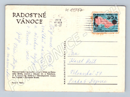 Malovaný betlém ČSSR 1973 malý formát (M8597)