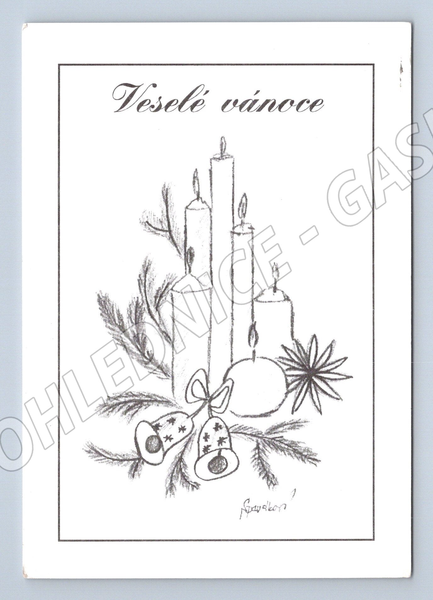 Veselé vánoce originální ruční malba (M8604)