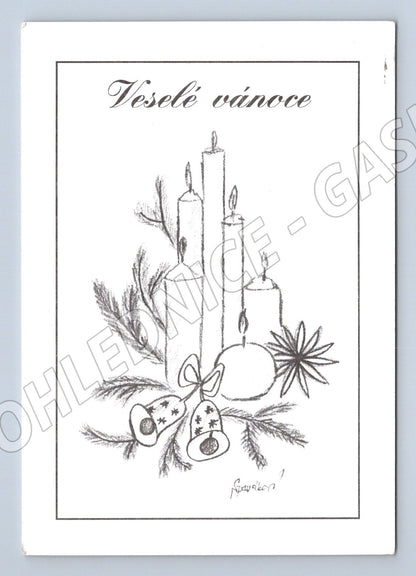 Veselé vánoce originální ruční malba (M8604)