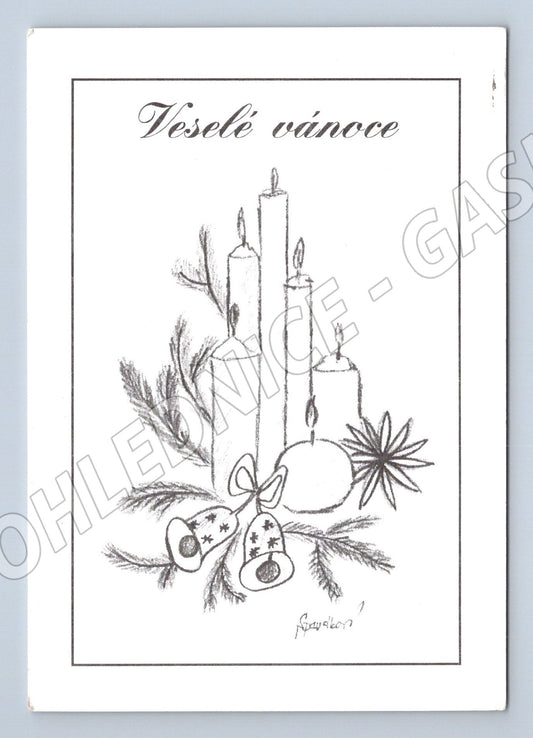 Veselé vánoce originální ruční malba (M8604)