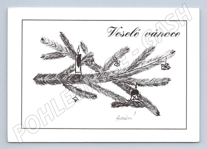 Veselé vánoce originální kresba POLID (M8605)