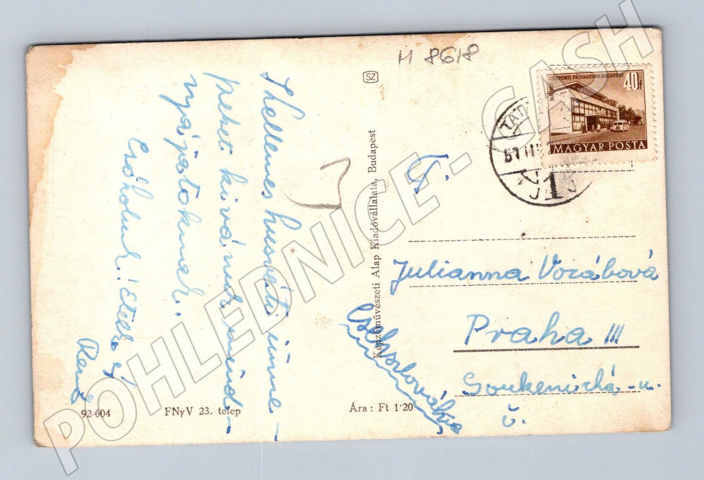 Pohlednice Velikonoce Maďarsko veverky vajíčka (M8618)