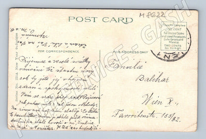 Pohlednice Nový rok ručně psaná do Vídně (M8622)