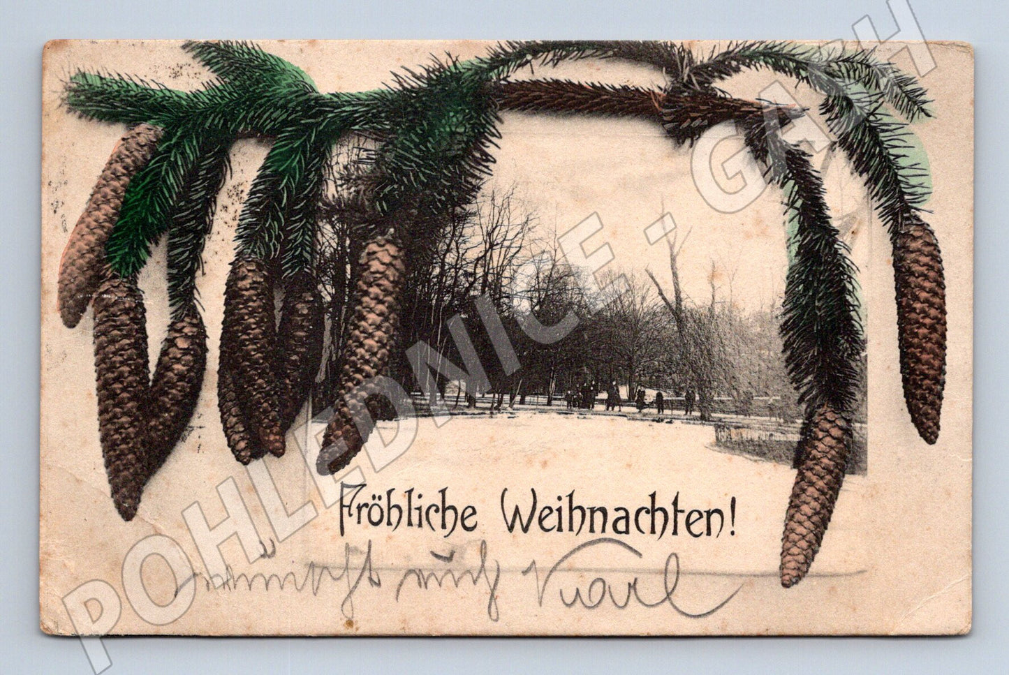 Pohlednice Vánoce Rakousko zimní motiv 5 heller (M8643)