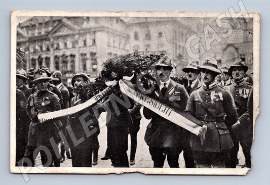 Pohlednice Pohřeb legionářů Trnová koruna mf čb (M8648)