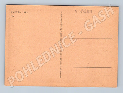 Postcard May 1945 Peace of the Czech Republic small format (M8653)